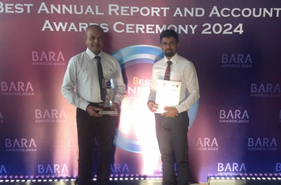 Awards for Best Annual Reports & Accounts in the Public Sector - 2023 02 december 2024 at BMICH Public Sector - Urban Councils category SILVER AWARD